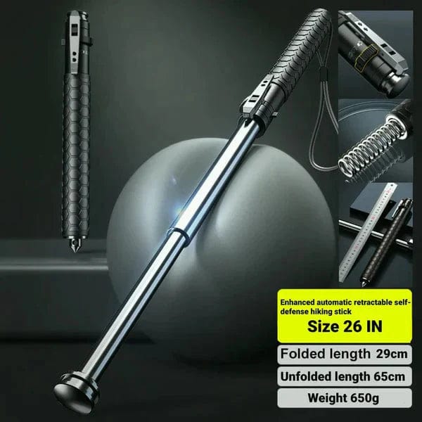 Nanovac™ Stainless Steel Self Defence Foldable Pointer & Safety Hiking Stick